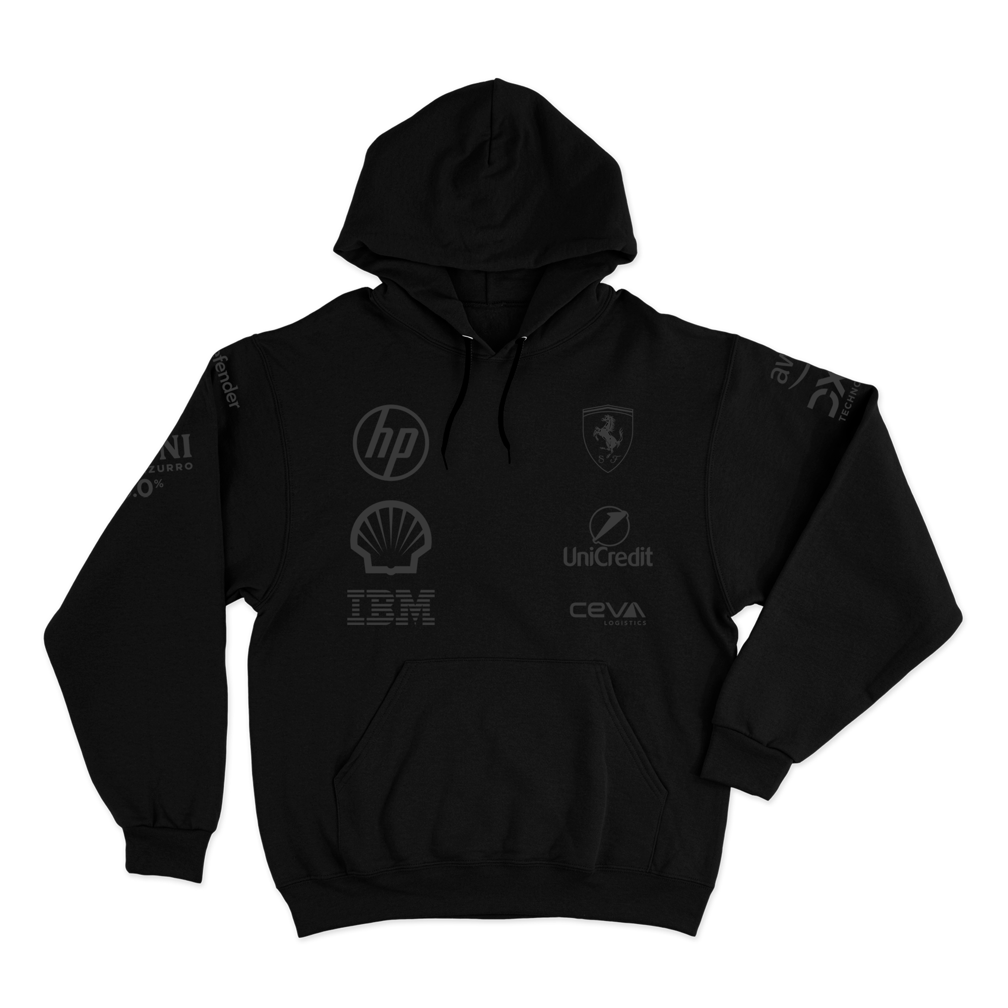 Moletom Ferrari Equipe All Black 2025 Preto