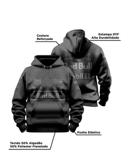 Moletom Redbull Equipe All Black 2025 Preto