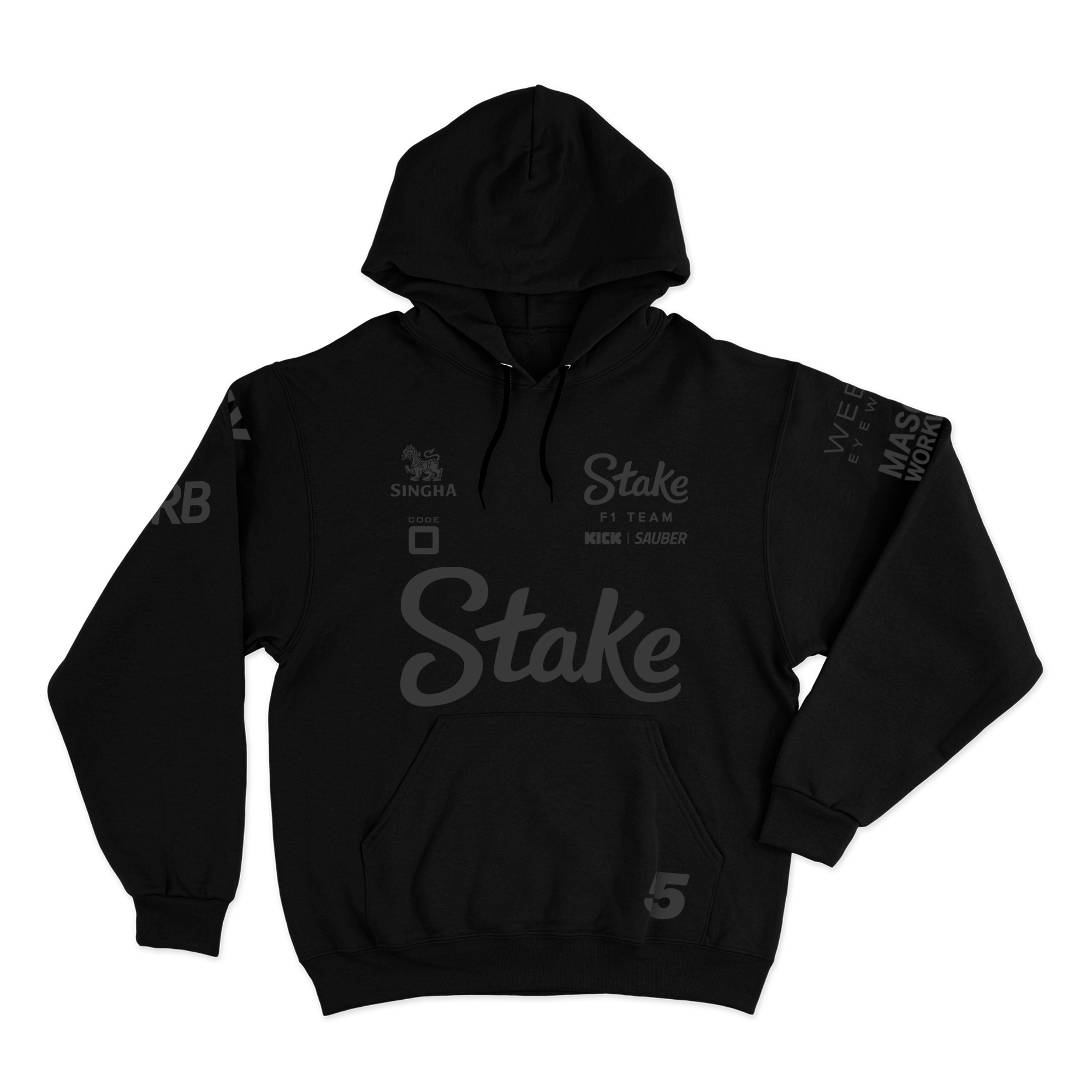 Moletom Canguru Sauber Gabriel Bortoleto All Black 2025 Preto