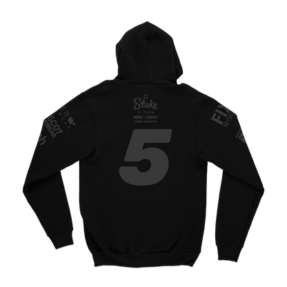 Moletom Canguru Sauber Gabriel Bortoleto All Black 2025 Preto