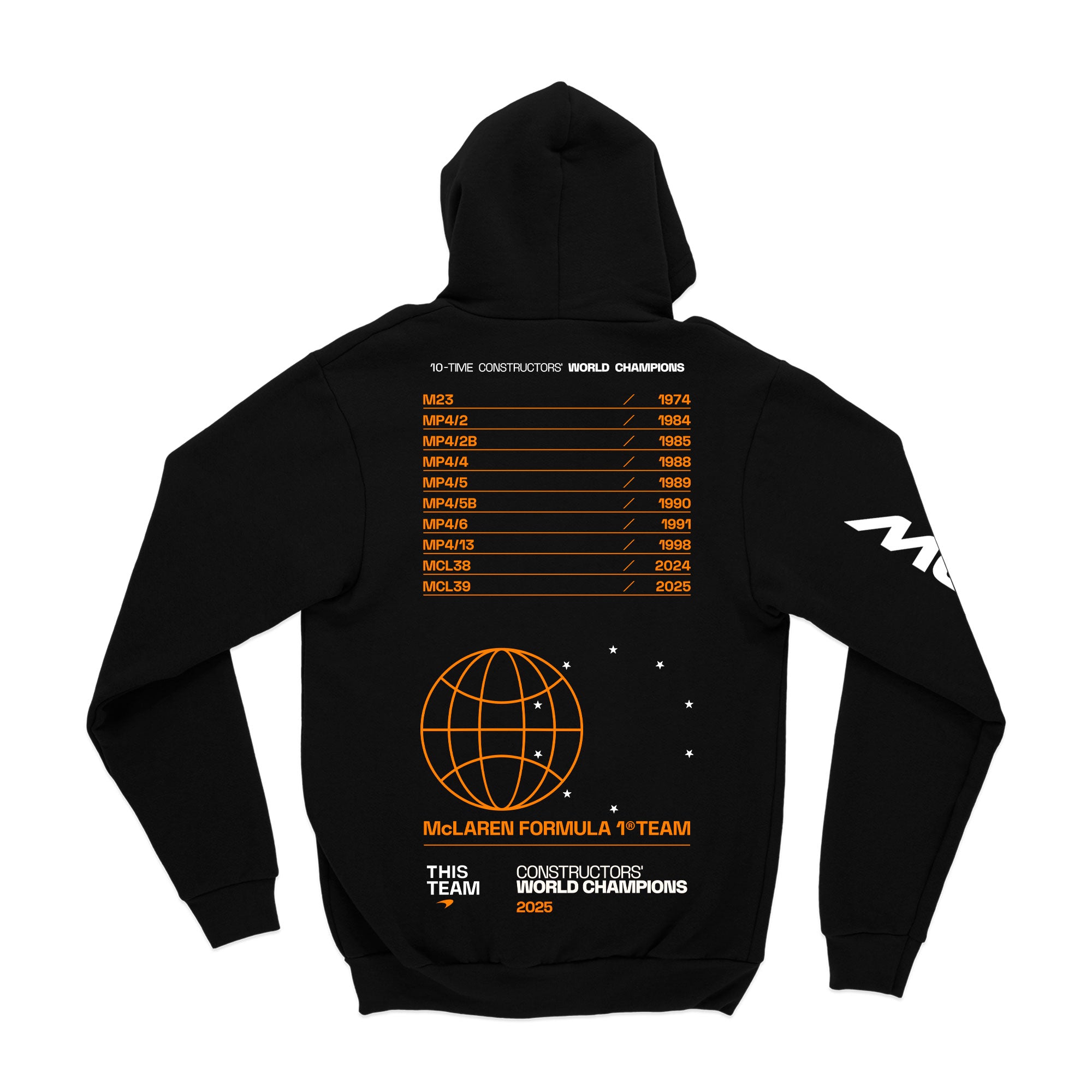 Moletom Canguru McLaren Campeã Construtores 2025 Preto