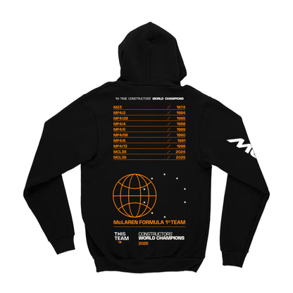 Moletom Canguru McLaren Campeã Construtores 2025 Preto