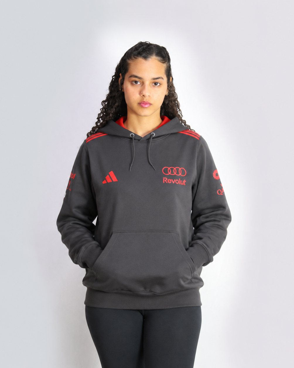 Moletom Canguru Audi F1 Red & Black 2026 Preto