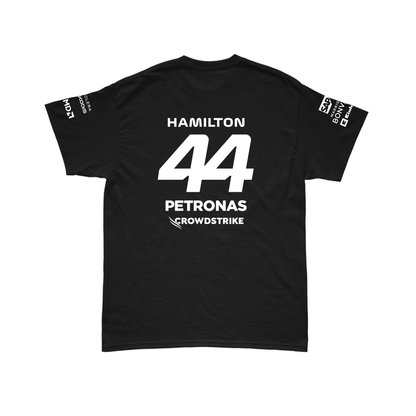 Camiseta Algodão Mercedes 2024 Preta Lewis Hamilton