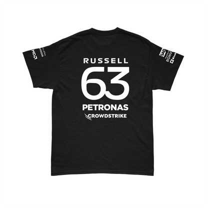 Camiseta Algodão George Russell Mercedes 2024 Preta