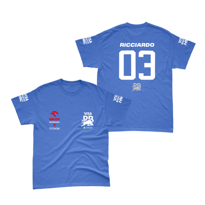 Camiseta Algodão Daniel Ricciardo Visa Racing Bulls Azul Royal 2024