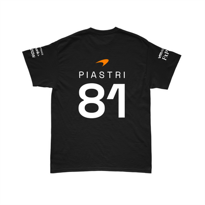 Camiseta Algodão Oscar Piastri Mclaren 2024 Preta