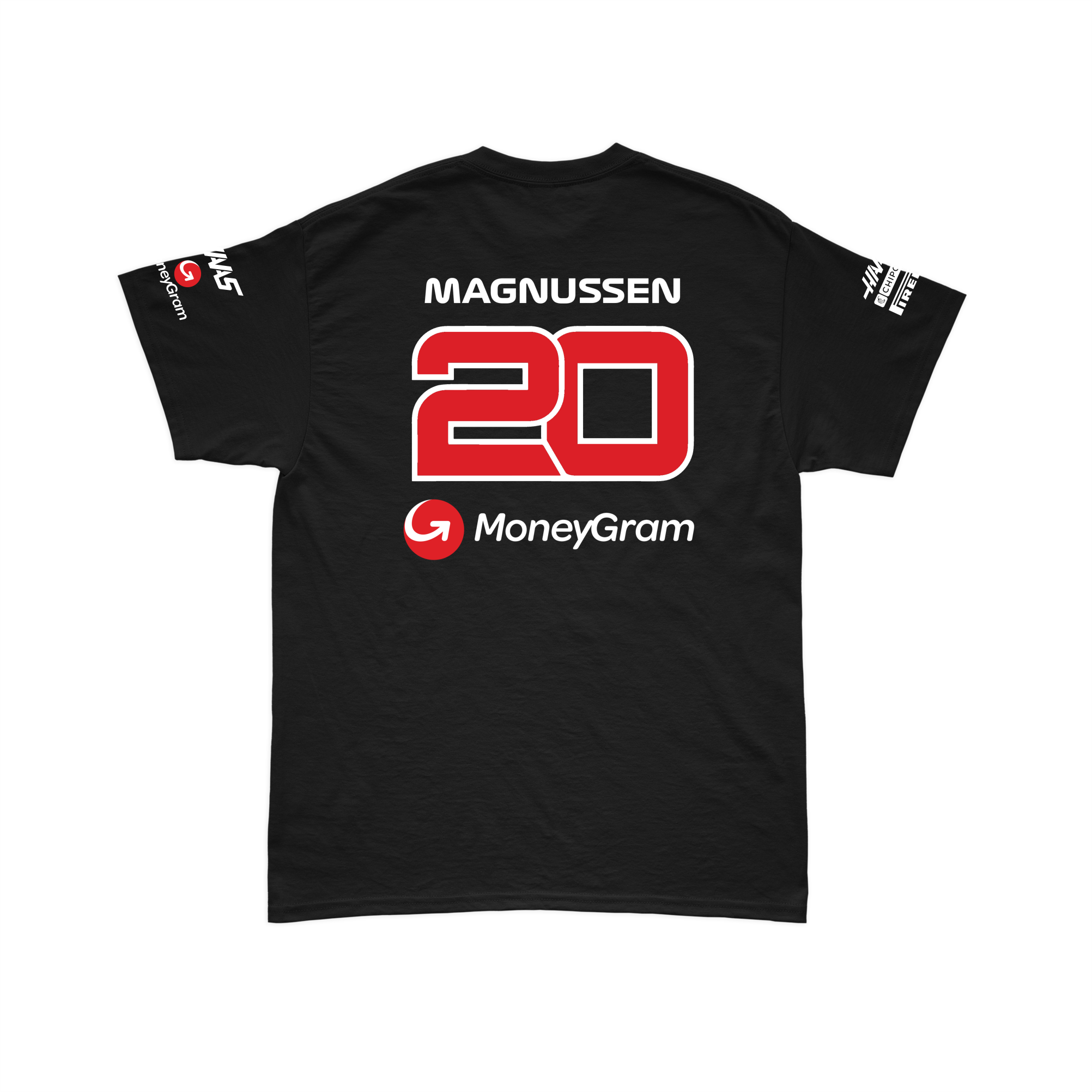 Camiseta Algodão Kevin Magnussen Haas F1 2024 Preta