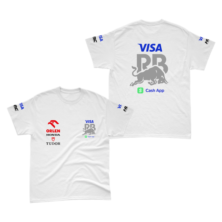 Camiseta Algodão Visa Racing Bulls Branca 2024