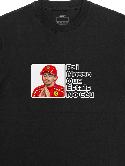 Camiseta Oversized Leclerc Pai Nosso Off Preto