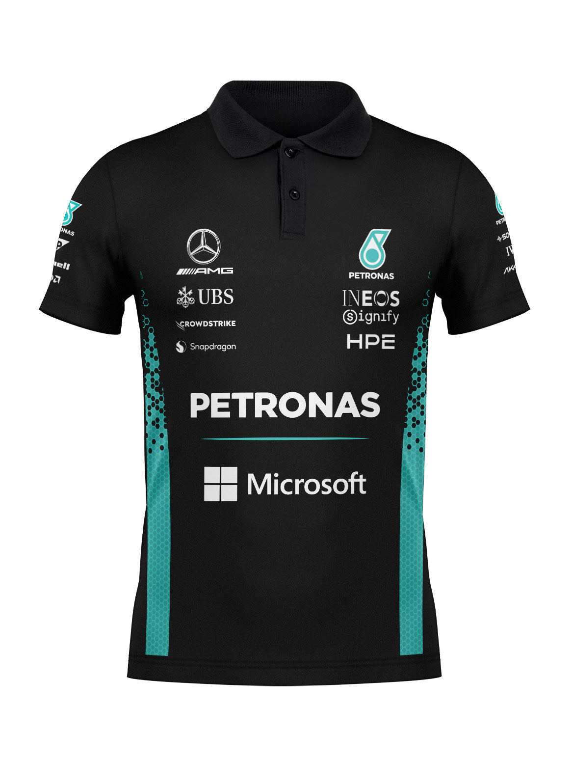 Camisa Polo Mercedes F1 2026 Preta