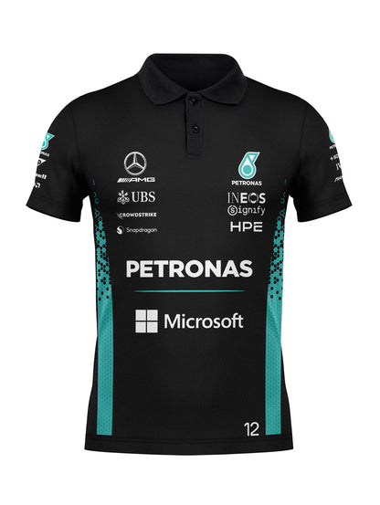 Camisa Polo Kimi Antonelli Mercedes F1 2026 Preta