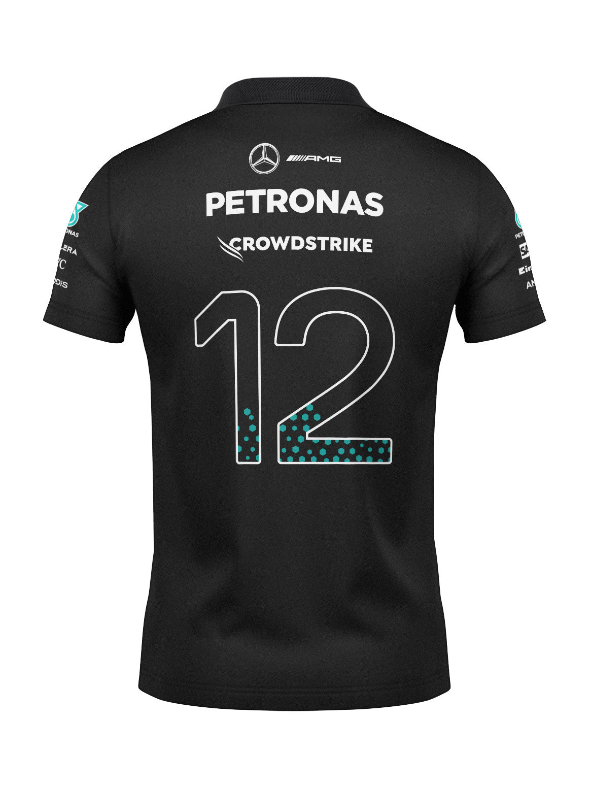 Camisa Polo Kimi Antonelli Mercedes F1 2026 Preta