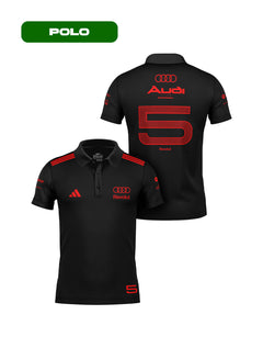 Camisa Polo Audi Bortoleto Red&Black 2026 Preta