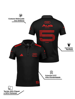 Camisa Polo Audi Bortoleto Red&Black 2026 Preta