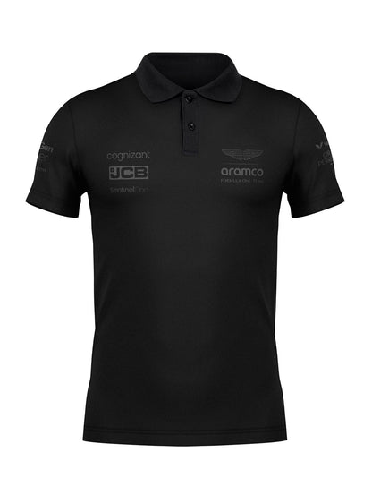 Camisa Polo Fernando Alonso Aston Martin 2024 All Black