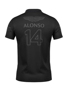Camisa Polo Fernando Alonso Aston Martin 2024 All Black