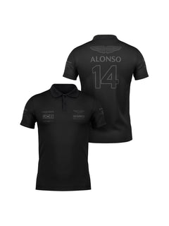 Camisa Polo Fernando Alonso Aston Martin 2024 All Black