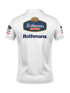 Camisa Polo Wlliams Retrô Rothmans Racing Branco