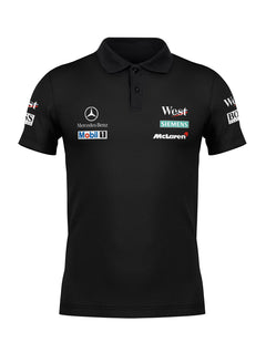 Camisa Polo Mclaren West Mercedes Retrô Preta