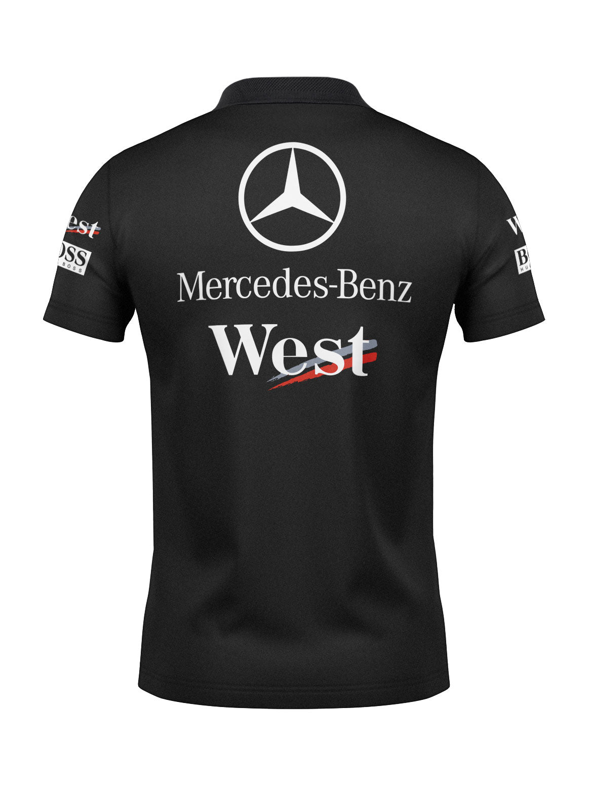 Camisa Polo Mclaren West Mercedes Retrô Preta