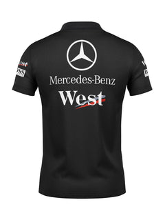 Camisa Polo Mclaren West Mercedes Retrô Preta