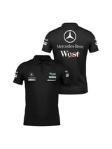 Camisa Polo Mclaren West Mercedes Retrô Preta