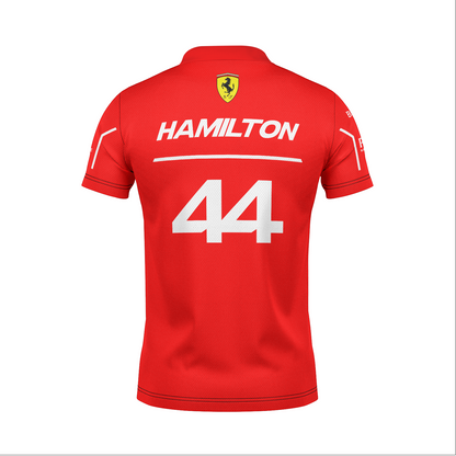 Camiseta Polo Ferrari Hamilton Vermelho 2025