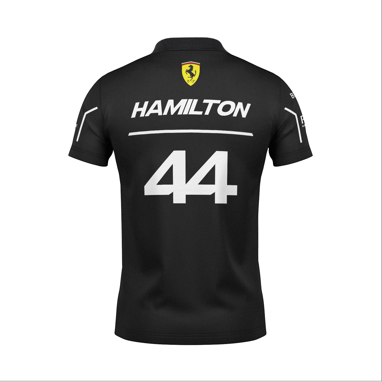 Camiseta Polo Ferrari Hamilton Preto 2025