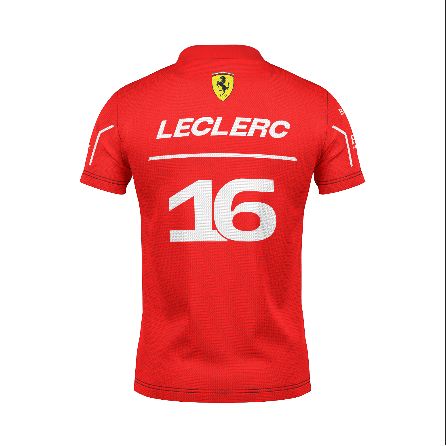 Camiseta Polo Ferrari Leclerc Vermelho 2025