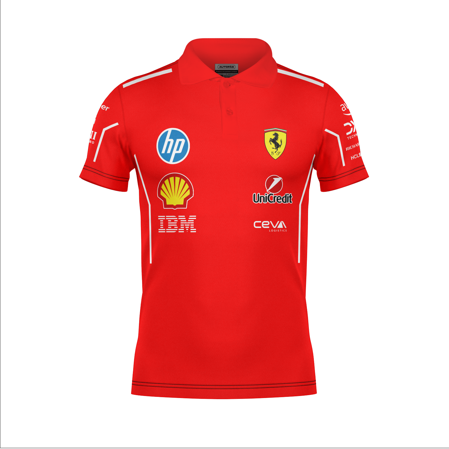 Camiseta Polo Ferrari Equipe Vermelho 2025