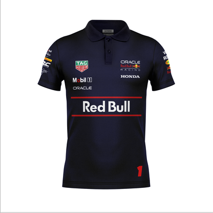 Camiseta Polo Red Bull Max Verstappen Azul Marinho 2025