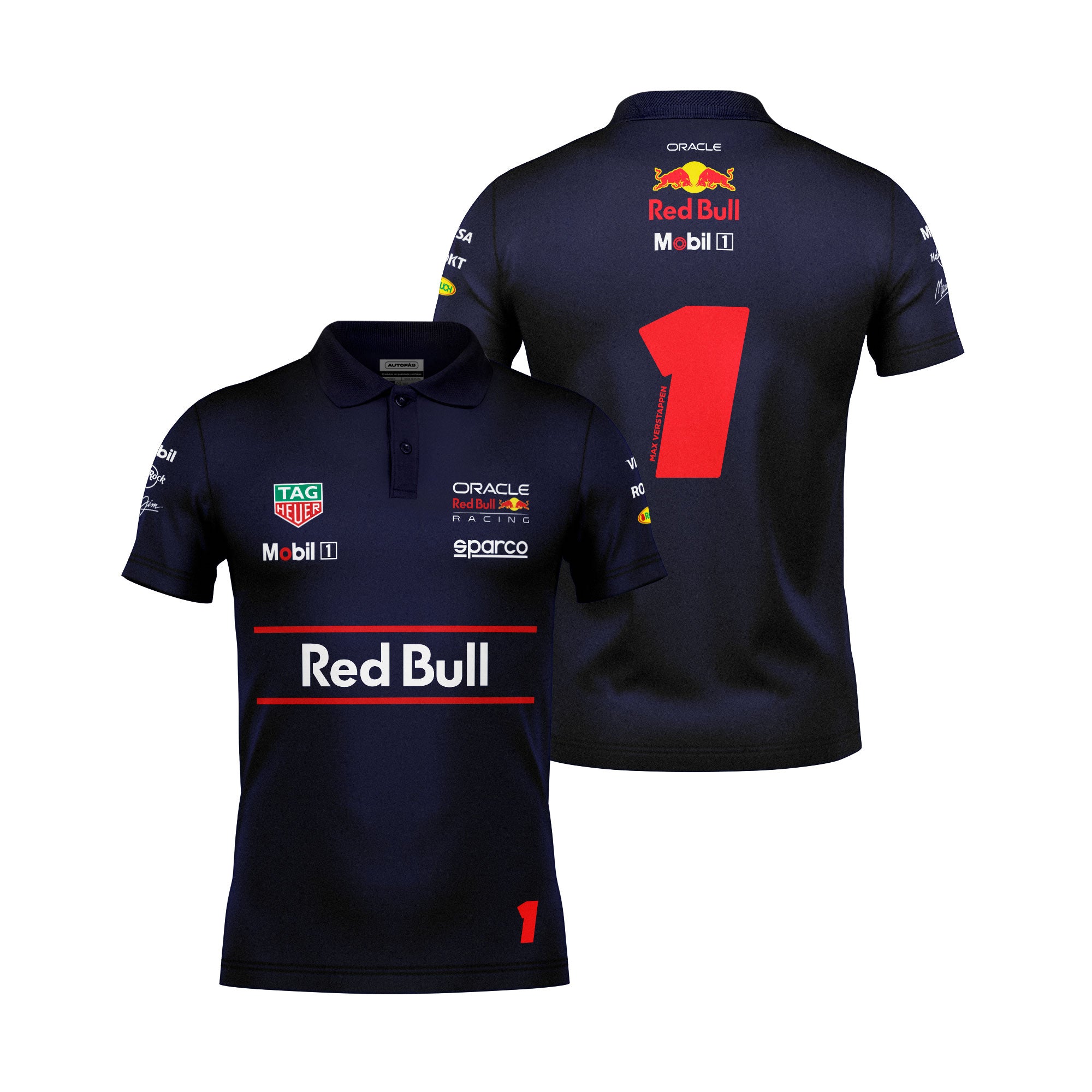 Camiseta Polo Red Bull Max Verstappen Azul Marinho 2025