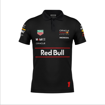 Camiseta Polo Red Bull Max Verstappen Preto 2025