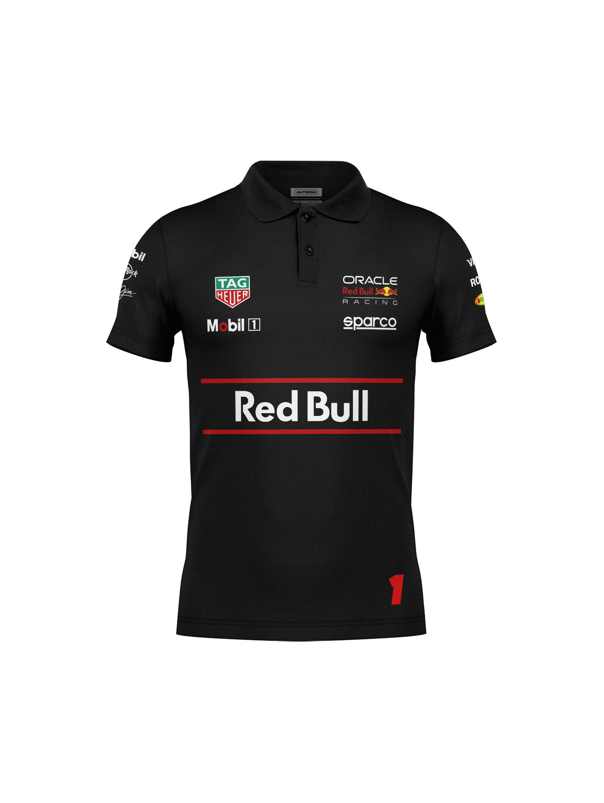 Camiseta Polo Red Bull Max Verstappen Preto 2025