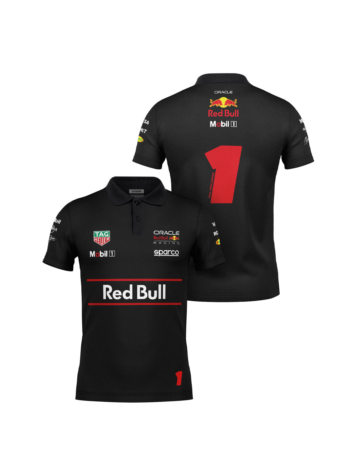 Camiseta Polo Red Bull Max Verstappen Preto 2025