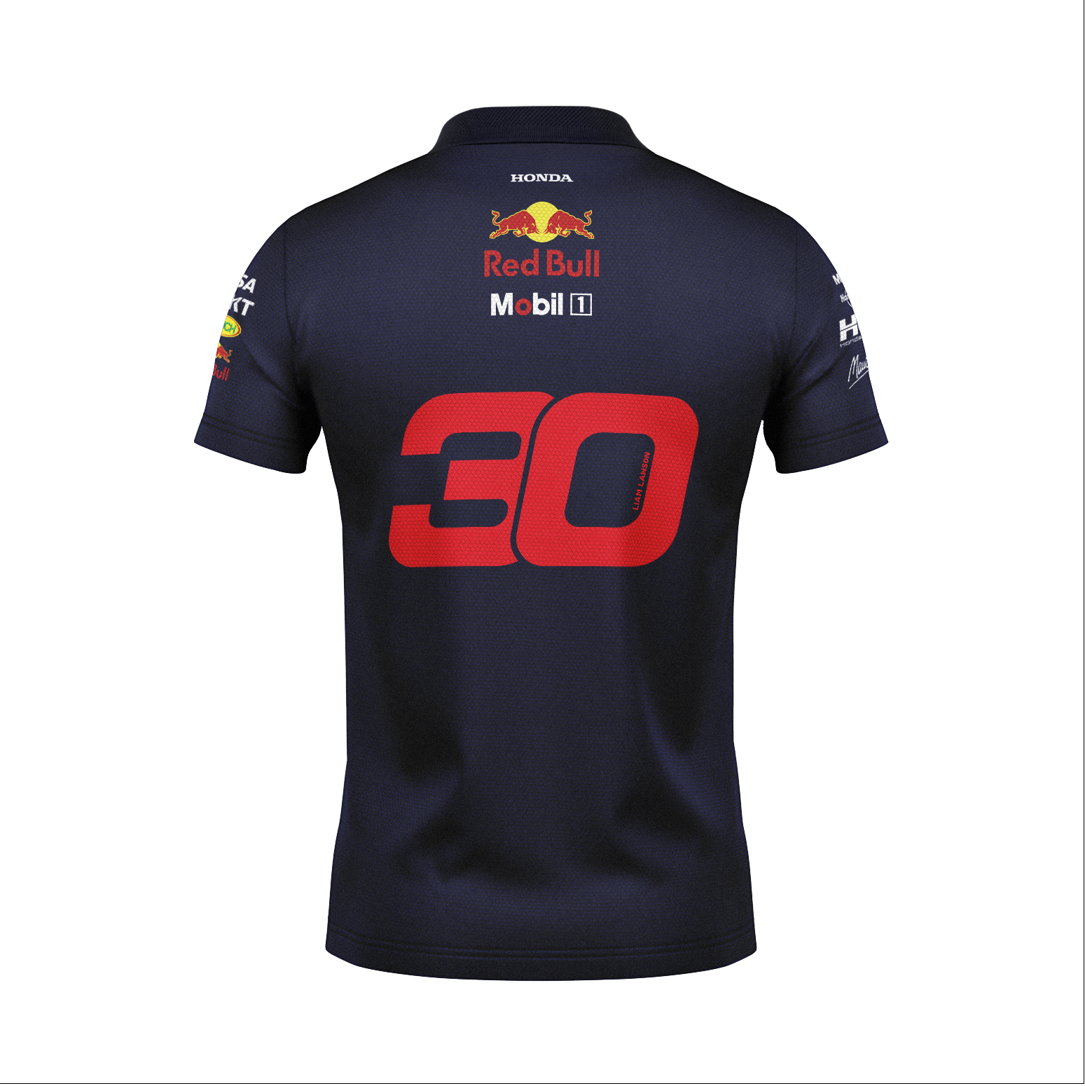 Camiseta Polo Red Bull Lian Lawson Azul Marinho 2025