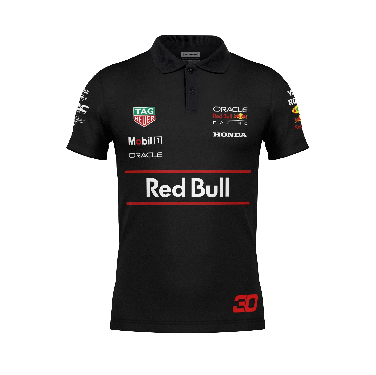 Camiseta Polo Red Bull Lian Lawson Preto 2025