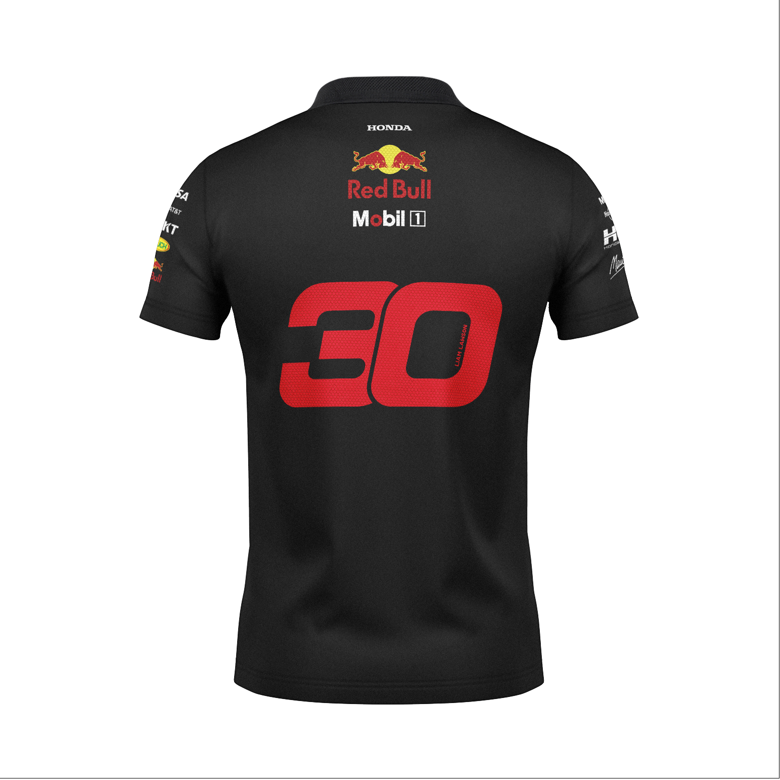 Camiseta Polo Red Bull Lian Lawson Preto 2025