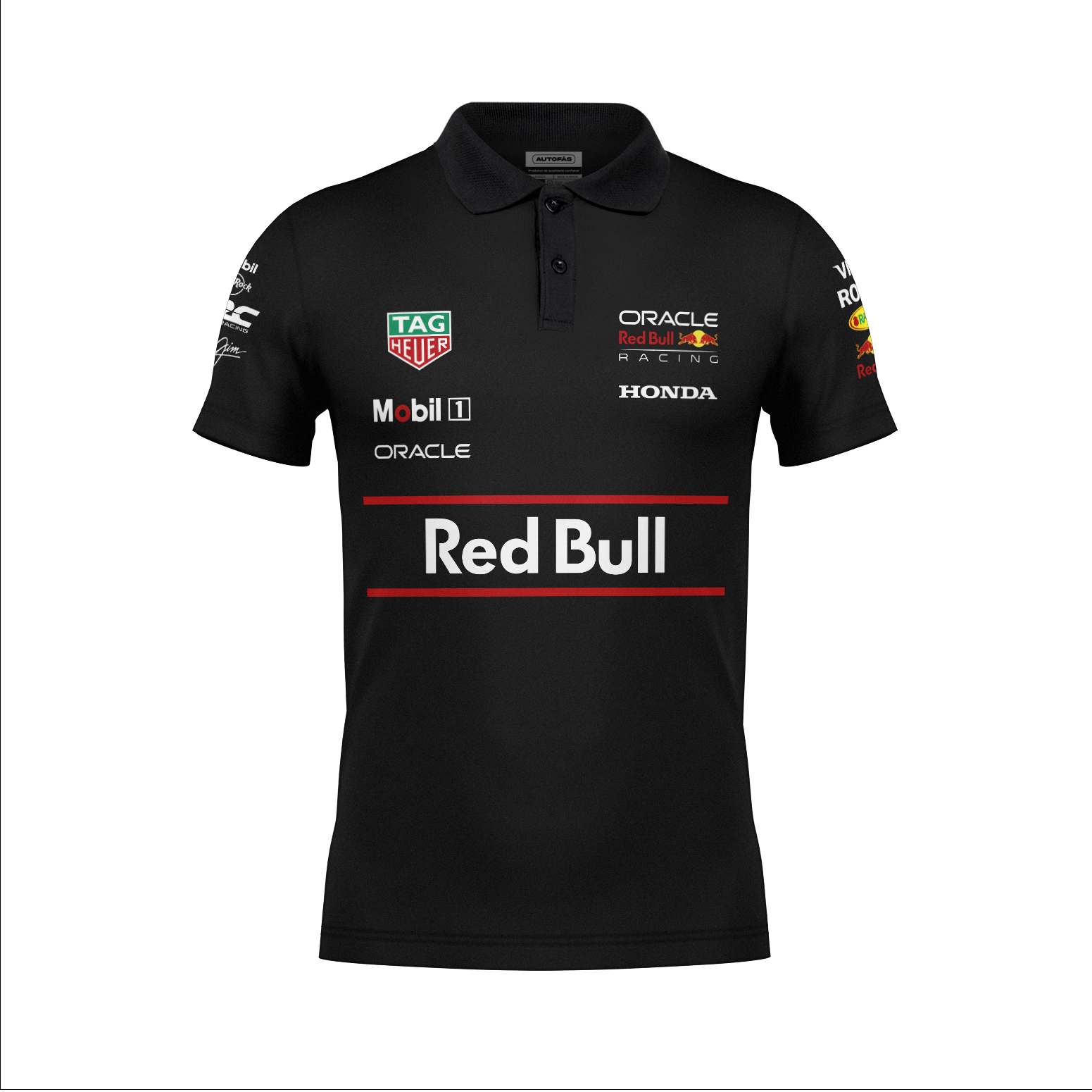 Camiseta Polo Red Bull Equipe Preto 2025