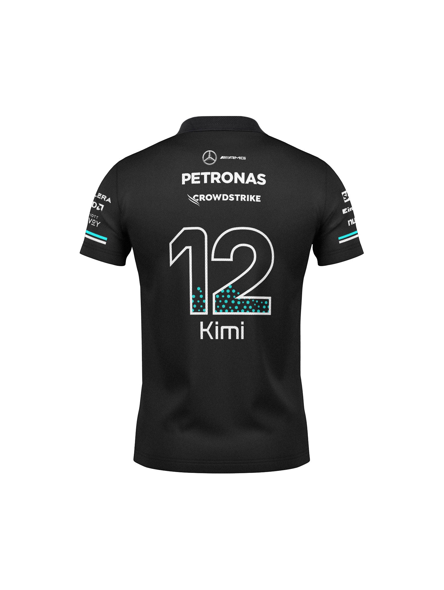 Camiseta Polo Mercedes Kimi Antonelli Preto 2025