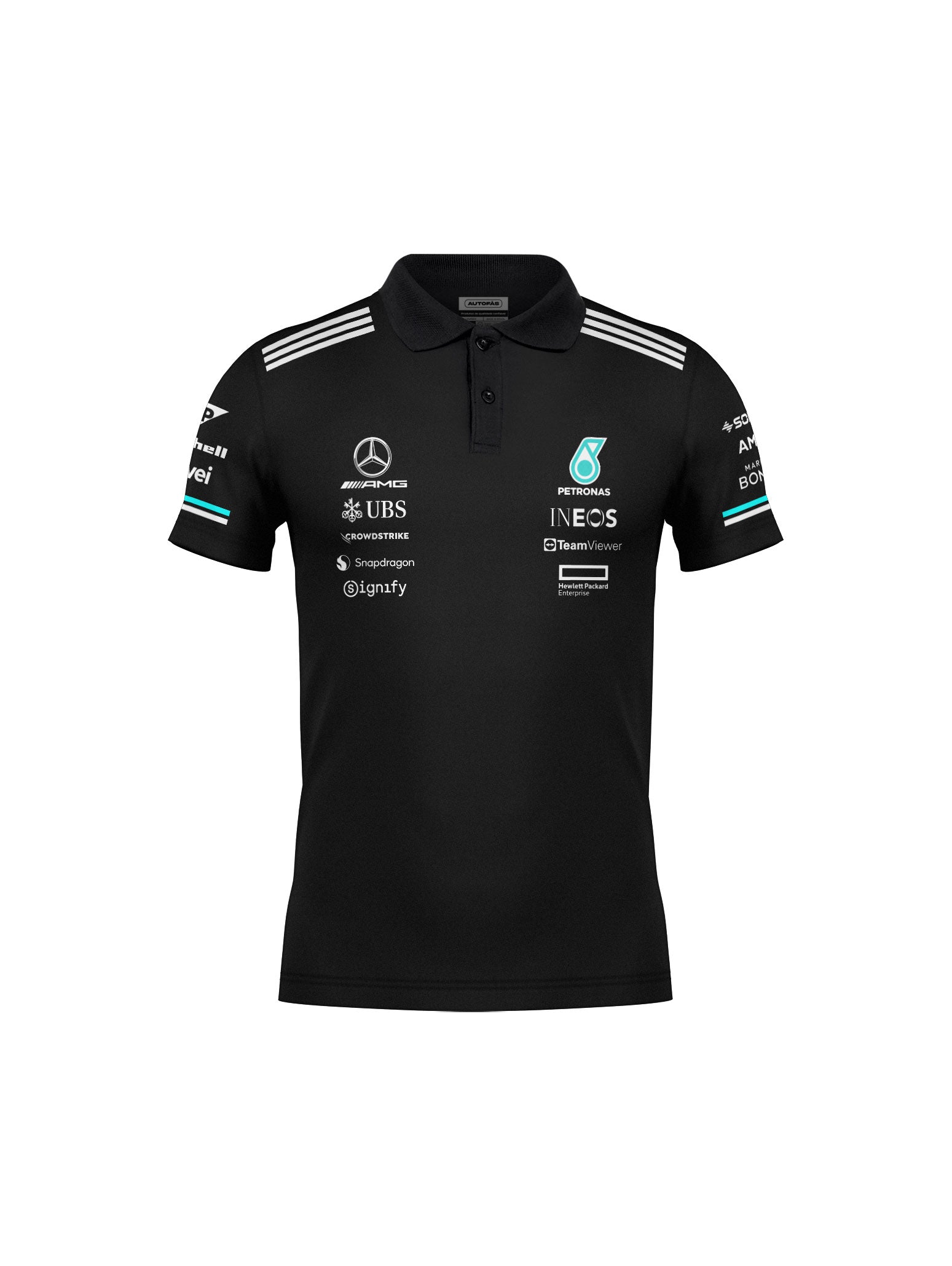 Camiseta Polo Mercedes Equipe Preto 2025