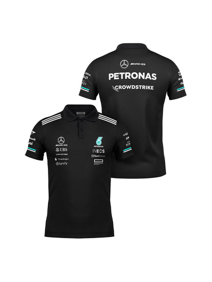 Camiseta Polo Mercedes Equipe Preto 2025