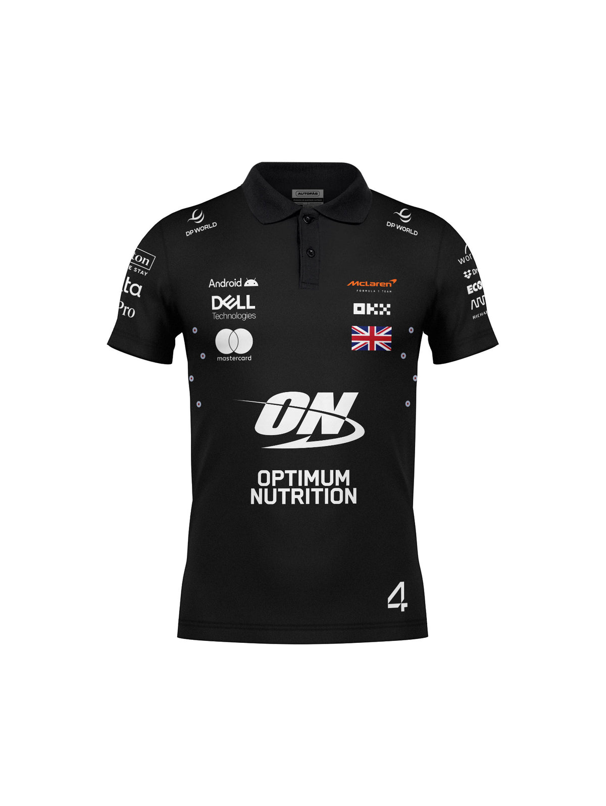Camiseta Polo Mclaren Lando Norris Preto 2025