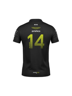 Camiseta Polo Aston Martin Fernando Alonso Preto 2025