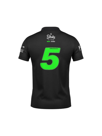 Camiseta Polo Stake Sauber Bortoleto Preto 2025