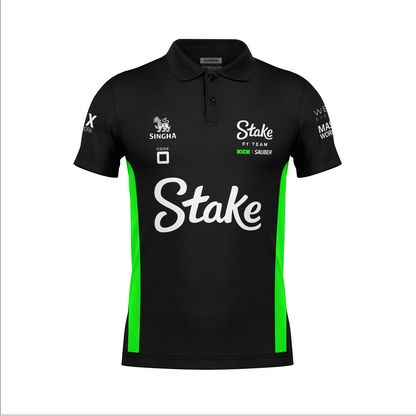 Camiseta Polo Stake Sauber Equipe Preto 2025