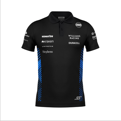 Camiseta Polo Williams Carlos Sainz Preto 2025