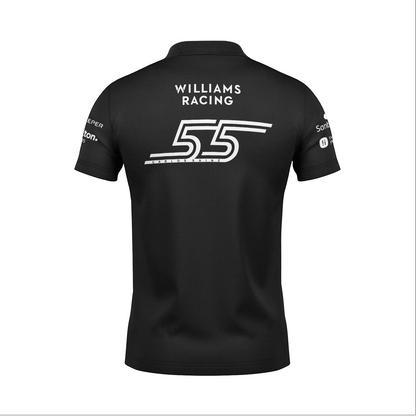 Camiseta Polo Williams Carlos Sainz Preto 2025