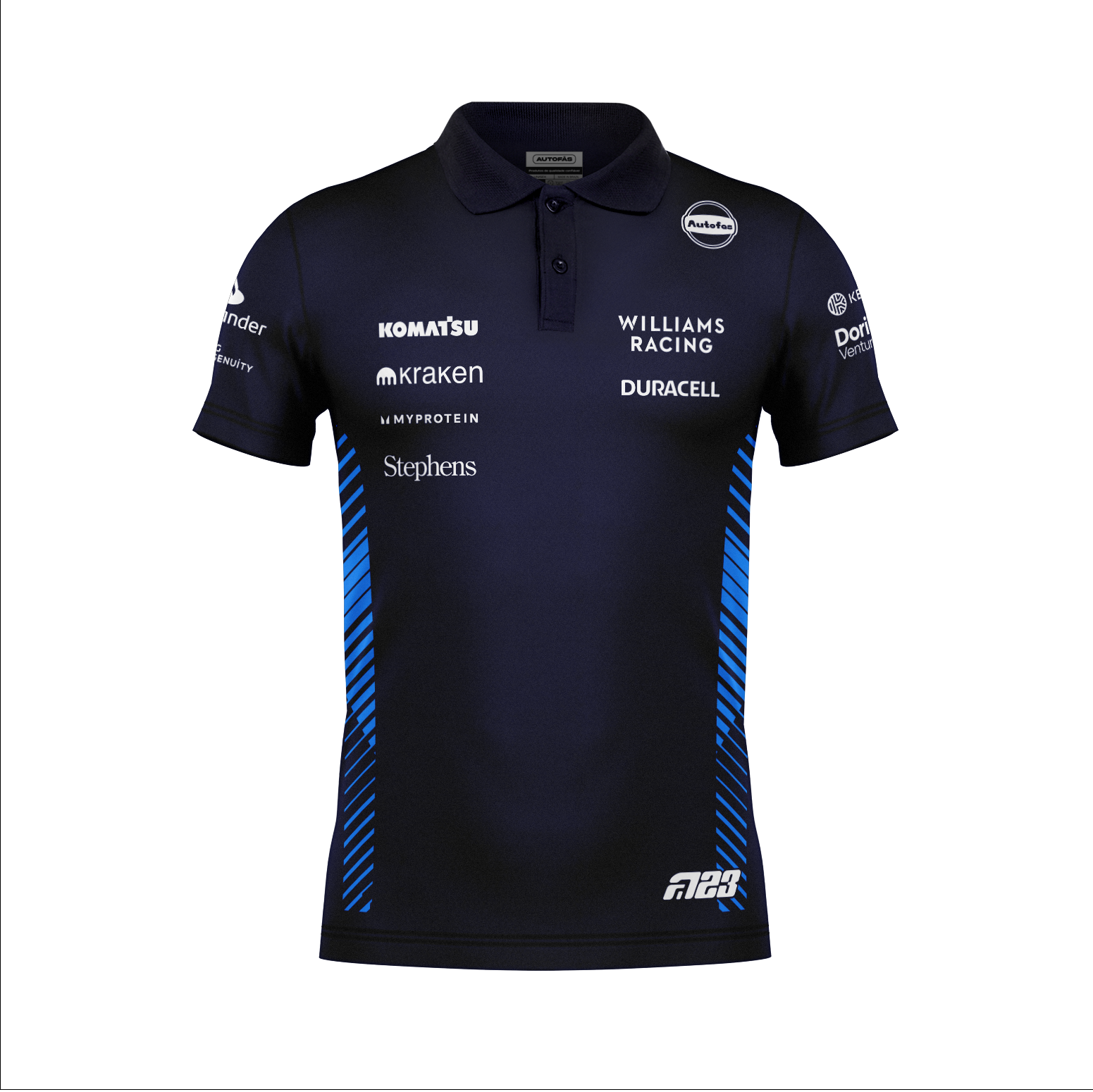 Camiseta Polo Williams Alex Albon Azul Marinho 2025